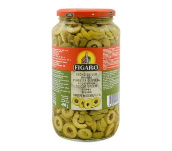 FIGARO Sliced Green Olives, 920g