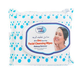 Cool Cool Makeup Remover Facial Cleansing Wipes, 30-Pack