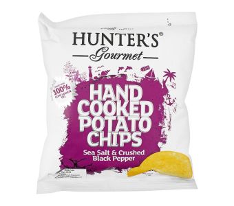 HUNTER'S Gourmet Sea Salt & Black Pepper Chips 40g