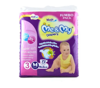 Me & My Magic Diapers 72Pcs Med