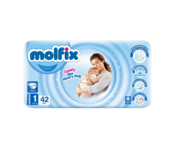 Molfix Diapers CC UV Newborn 42s Twin Pk
