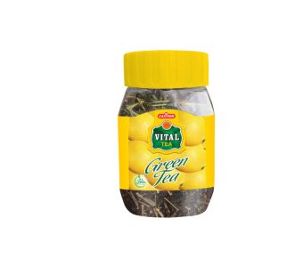 Vital Tea Leaf Bland Green Tea 100gm Jar Lemon