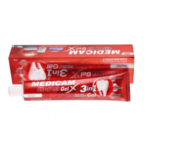 Medicam Tooth Paste 125gm 3 in 1 Red Gel