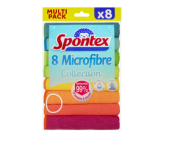 Spontex Microfibre Cloth 8s