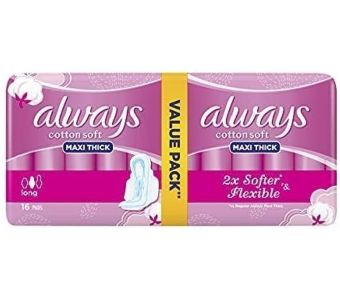 ALWAYS Cottony Soft Maxi Thick Long Value Pack 12 Pads