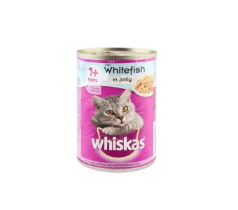 WHISKAS - cat food whitefish in jelly 390gm