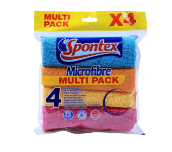 Spontex Microfibre Cloth 4s
