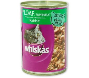 WHISKAS - cat food Rabbit Supermeat tin 400gm