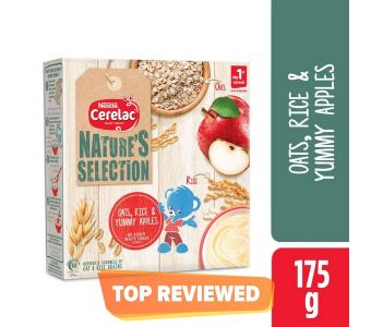 NESTLE Cerelac Nature's Selection Rice Oats & Apple175g