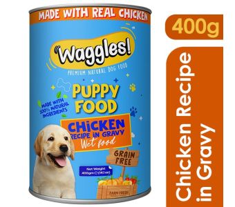 WAGGLES Dog Food Chicken Recipe in Gravy 400g