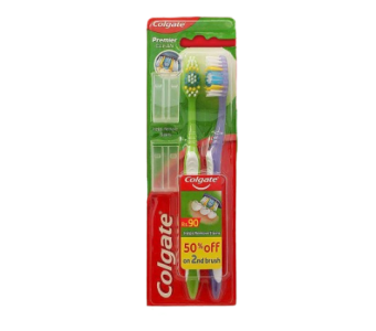 Colgate ToothBrush 2in1 Premier Clean Med