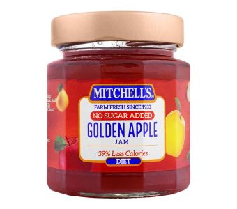 MITCHELLS - GOLDEN APPLE JAM  NO SUGAR ADDED DIET 300GM