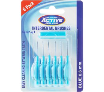 Active Interdental Brushes 6Pcs Blue
