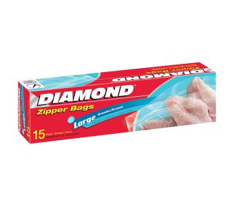 Diamond Zipper Bags 15Pcs (Ag53)