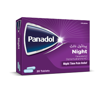 PANADOL Night Tablets 500Mg+25Mg (1 Strip = 10 Tablets)