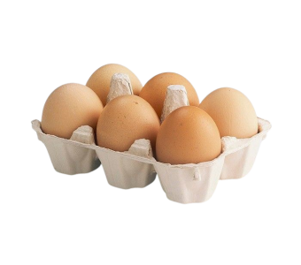 Healthy Desi Brown Eggs in Thermocol - 6 Pieces