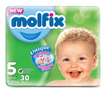MOLFIX diapers junior twin 30pcs 5no