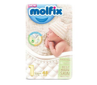 molfix diapers new born twin 48pcs 1no