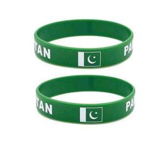 14 AUGUST Pakistan National Flag Bracelet Men Women Rubber Band