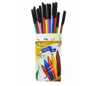 Deer Colour Fiber Tips Pen 10 Pcs 