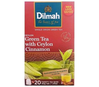 dilmah green with cinnamon tea bags 40gm