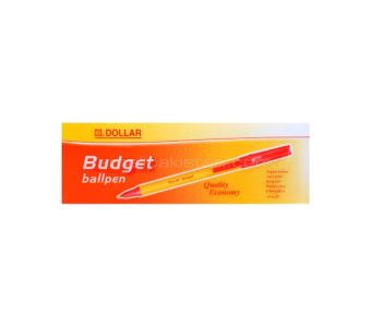 Dollar Budget Ball Pen Red 10s Box