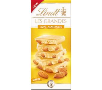 LINDT - Les Grandes 32% Almond White Chocolate 150g