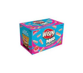 Wispy Strawberry Wafer Roll 12Pcs