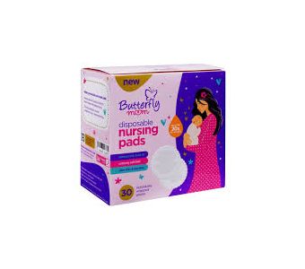 BUTTEERFLY DISPOSABLE NURSING PADS 30PCS