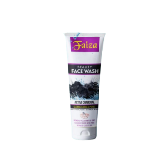 faiza beauty face wash active charcoal 100ml