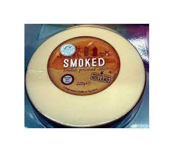 Smoked processed cheese Natural has a mild, smoky taste
