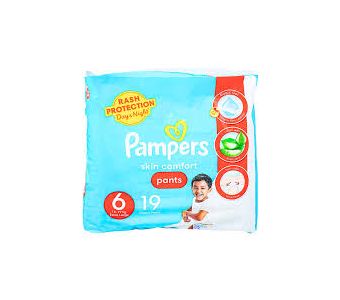 PAMPERS SKIN COMFORT PANTS NO-6 14-19 KG 19 NAPPY