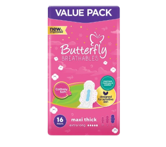 Butterfly Breathables Cottony Soft Maxi Thick 18s