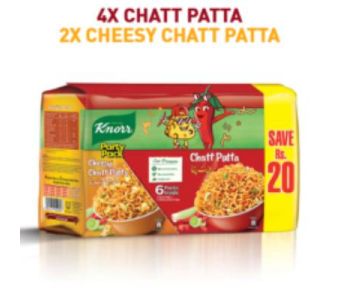 KNORR - Noodles Chat Patta Cheese Pack 6pcs