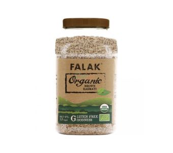 Falak Organic Brown Basmati Rice Bottle 1.5 Kg