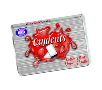 OXYDENTS Redberry Mint Chewing Gum