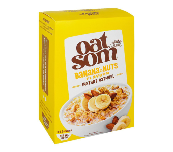 OATSOM Banana & Nuts Flavour Instant Oatmeal 390g