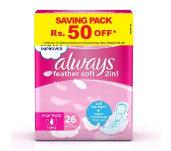 ALWAYS Feathersoft 2in1 T3 Trios 26Pcs