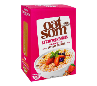 OATSOM Strawberry & Nuts Flavour Instant Oatmeal 390g