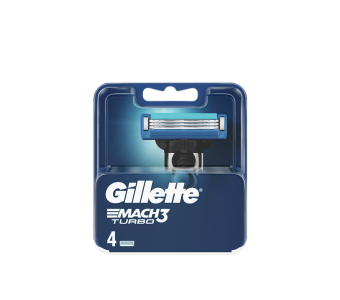 Gillette Mach3 Turbo Razor Blades – Pack of 4 – Gillette