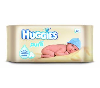 Huggies Baby Wipes Pure  ( 64 sheets in one pack )
