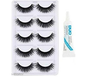 EYELASHES SET 5 PAIR WITH GLUE MAROOF