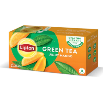 LIPTON Green Tea Juicy Mango Tea Bag 25 Pcs