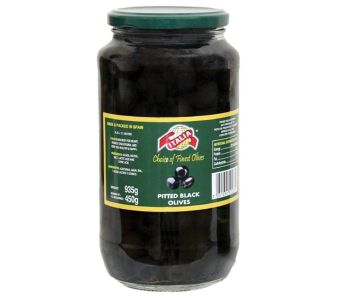 Italia Black Plain Olives 450G