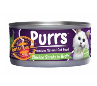 Purrs Wet Cat Food Chicken Shreds in Broth – 130g