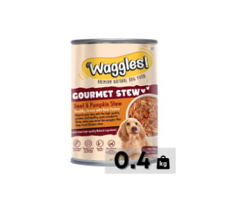 WAGGLES Dog Wet Food Beef And Pumpkin Gourmet Stew 400 Gram