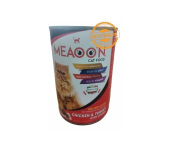 MEAOON cat food chicken and turkey with chunks 405gm