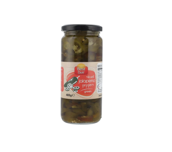 BEST DAY Sliced Green Jalapeno Peppers 480g