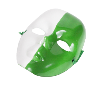 Pakistan flag mask style plastic