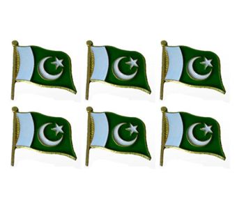 Pakistan Flag badges 06 pcs midum size